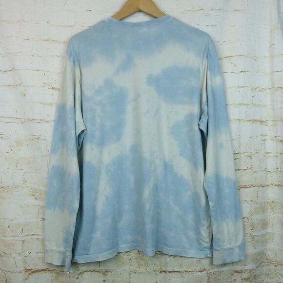 Outerknown Shirt Mens XL Blue White Tie-Dye Tide Shift Graphic LS Cotton Surf - Picture 8 of 9